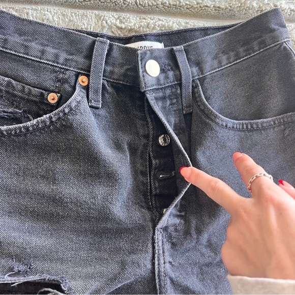 RE/DONE Black Denim Cutoff Shorts | Like New Condition | 26 - Picture 4 of 7